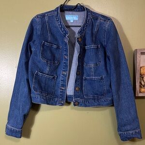 Draper James RSVP Four Pocket Denim Blue Women's Jacket size large medium wash